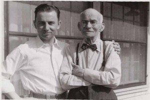My dad, Donald Judge and his grandfather, Frank G. Roberts. Elmira, New York.
